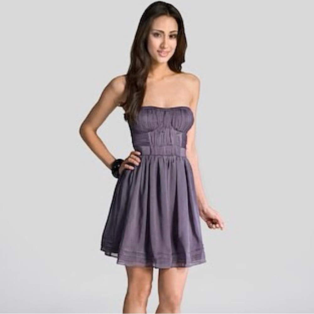LaRok Strapless Purple Dress